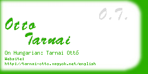 otto tarnai business card