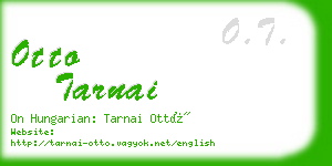otto tarnai business card